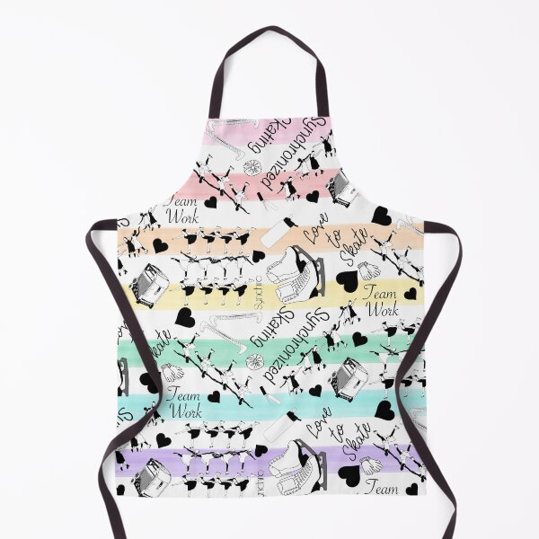 Item preview, Synchronized Skating Black and White, Pastel Rainbow Striped Design designed and sold by PD-Skating.