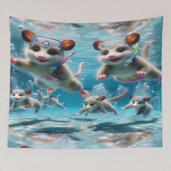 Item preview, Playful Possums Underwater Adventure designed and sold by Naomi Gutierrez Parrish.