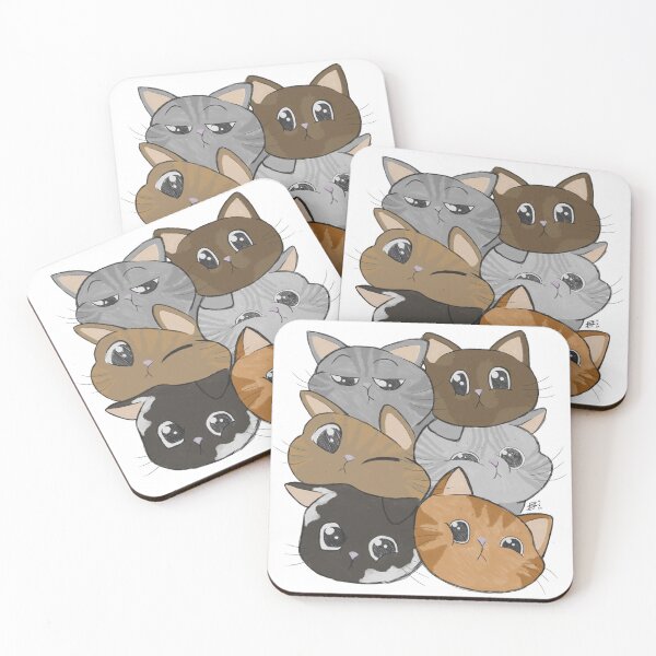 Item preview, Purr-fectly Piled - white background designed and sold by Art_by_Pho3nix.