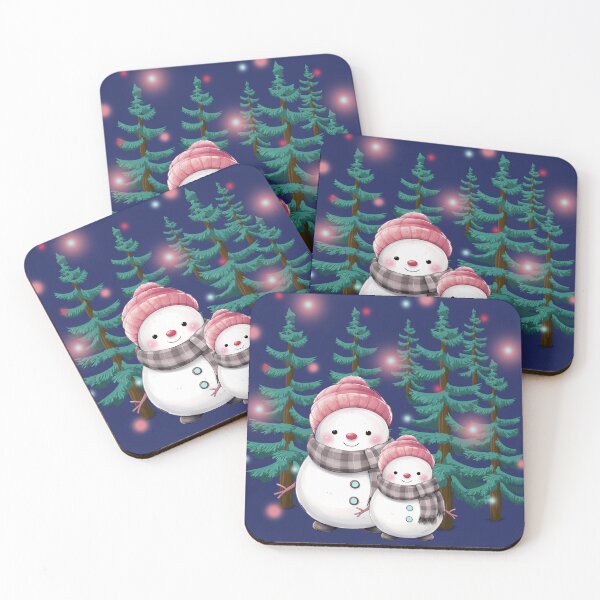 Item preview, Two snowman in the forest with winter clothing designed and sold by Topmel.