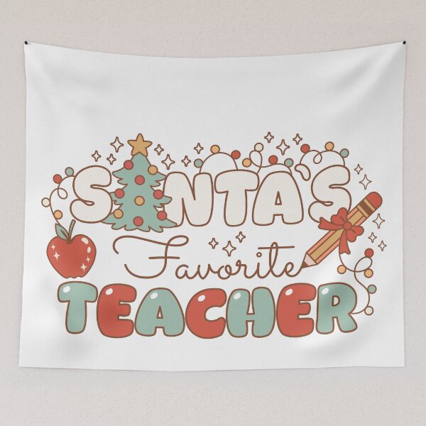 Item preview, Santa's Favorite Teacher designed and sold by lifeintoart.