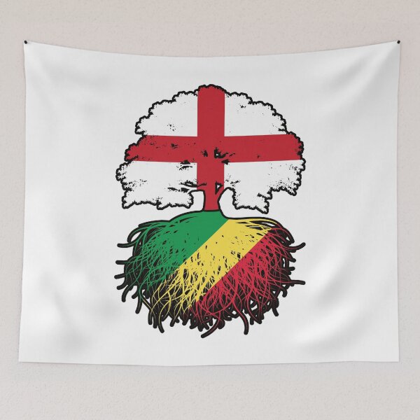 Item preview, Congo Congolese English England Tree Roots Flag designed and sold by FlagX.