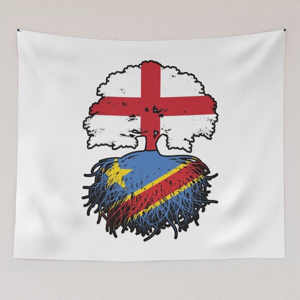 Item preview, Congo Congolese English England Tree Roots Flag designed and sold by FlagX.