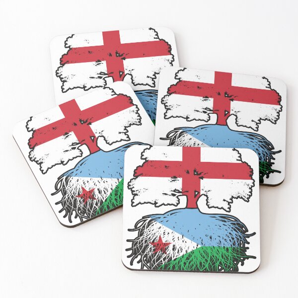 Item preview, Djibouti Djiboutian English England Tree Roots Flag designed and sold by FlagX.