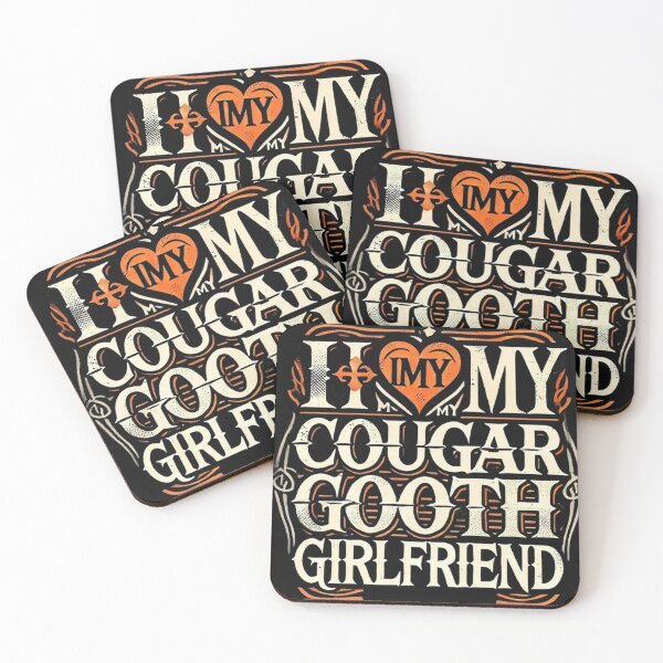 Item preview, I Love My Cougar Goth Girlfriend I Heart My Cougar Goth GF  designed and sold by SztylishDesigns.