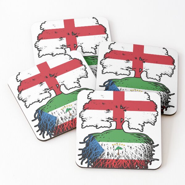 Item preview, Equatorial Guinea Equatorial Guinean English England Tree Roots Flag designed and sold by FlagX.