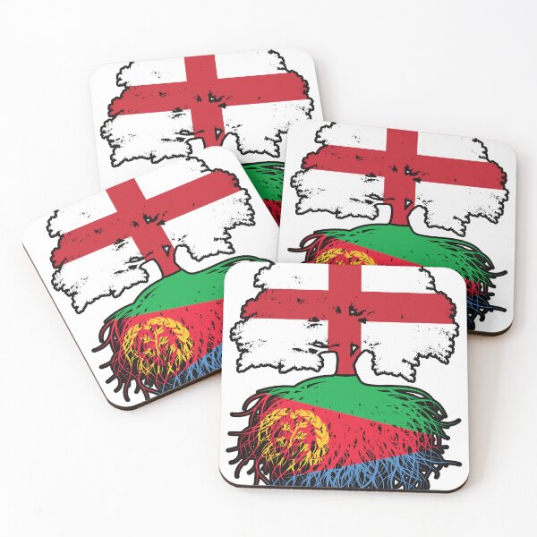 Item preview, Eritrea Eritrean English England Tree Roots Flag designed and sold by FlagX.