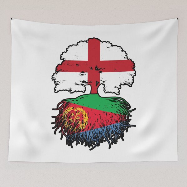 Item preview, Eritrea Eritrean English England Tree Roots Flag designed and sold by FlagX.