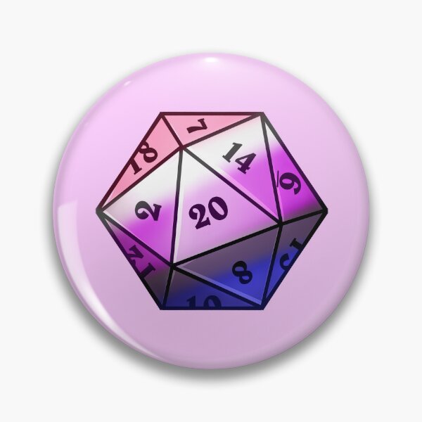 Item preview, Genderfluid D20 | LGBTQ+ designed and sold by WaffleCreations.