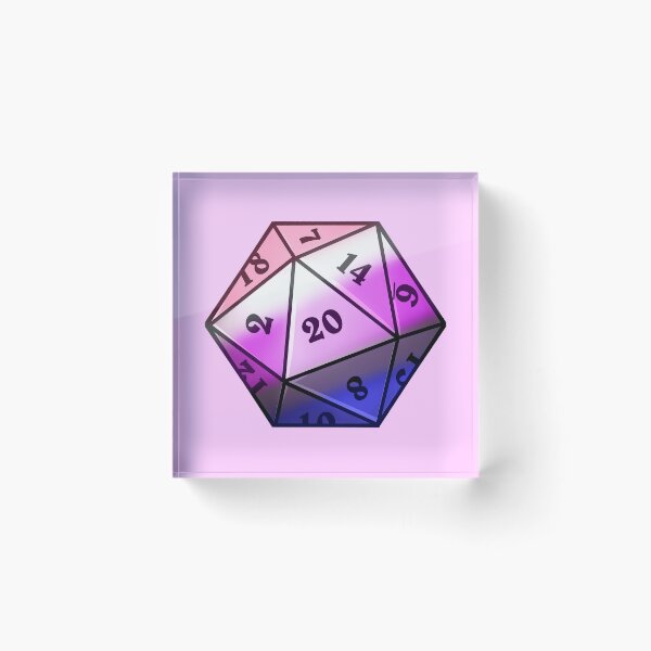 Item preview, Genderfluid D20 | LGBTQ+ designed and sold by WaffleCreations.