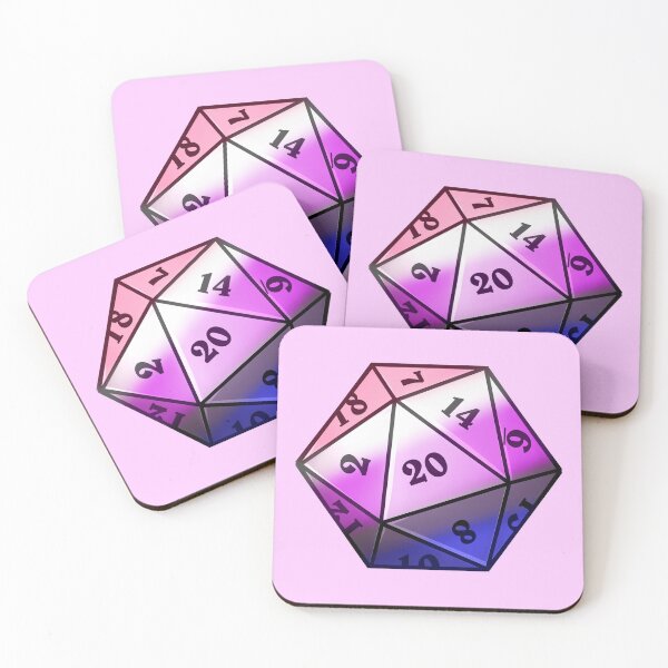 Item preview, Genderfluid D20 | LGBTQ+ designed and sold by WaffleCreations.