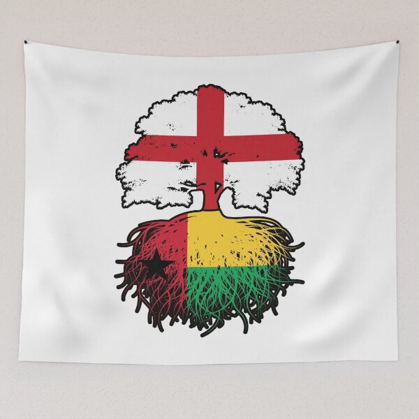 Item preview, Guinea-Bissau Bissau-Guinean English England Tree Roots Flag designed and sold by FlagX.