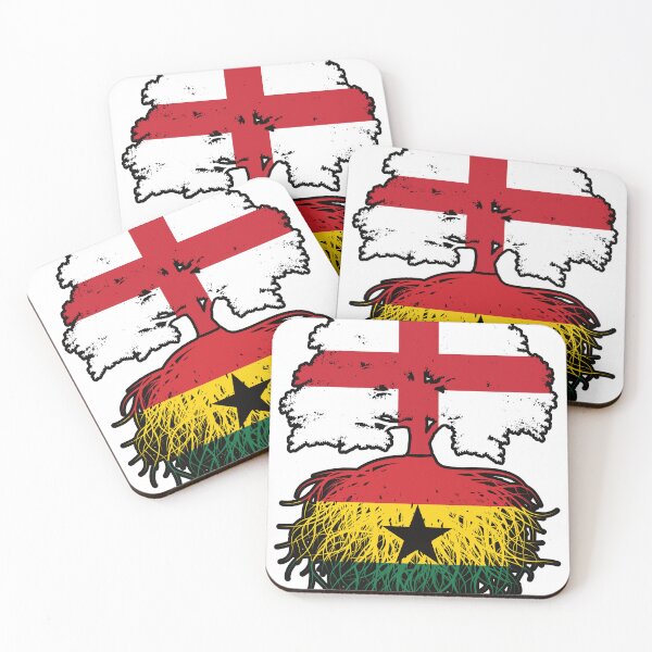 Item preview, Ghana Ghanaian English England Tree Roots Flag designed and sold by FlagX.