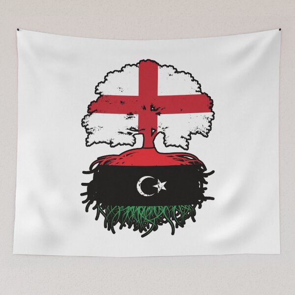 Item preview, Libya Libyan English England Tree Roots Flag designed and sold by FlagX.