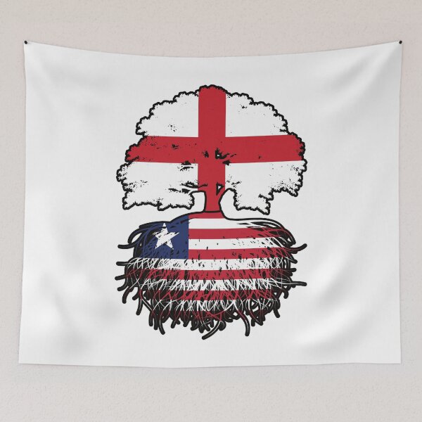 Item preview, Liberia Liberian English England Tree Roots Flag designed and sold by FlagX.
