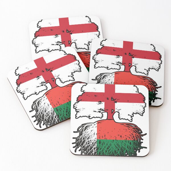 Item preview, Madagascar Malagasy English England Tree Roots Flag designed and sold by FlagX.
