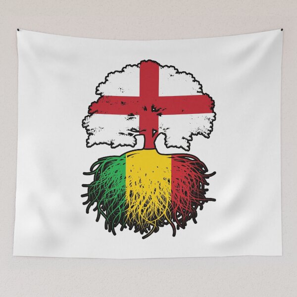 Item preview, Mali Malian English England Tree Roots Flag designed and sold by FlagX.