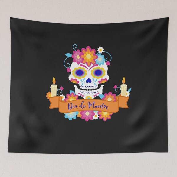 Item preview, Day of the Dead Floral Skull and Candles designed and sold by Jecolds.