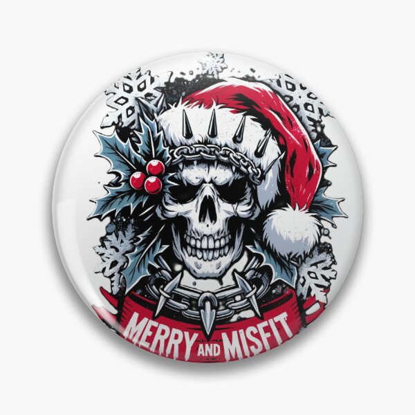 Artikelvorschau, Merry and Misfit - Kantiges Totenkopf-Weihnachts-T-Shirt-Design entworfen und verkauft von WooshiArt.