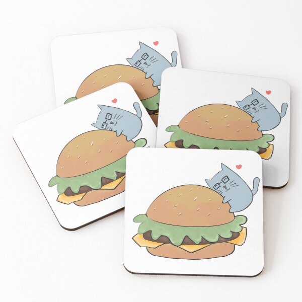 Item preview, Kenan Cat Loves Hamburger designed and sold by knandraw.
