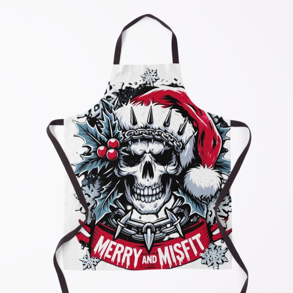 Item preview, Merry and Misfit - Edgy Skull Christmas T-Shirt Design designed and sold by WooshiArt.