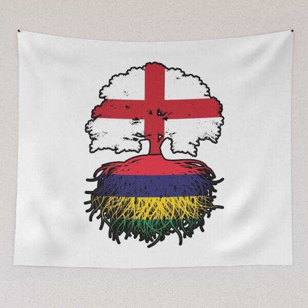 Item preview, Mauritius Mauritian English England Tree Roots Flag designed and sold by FlagX.