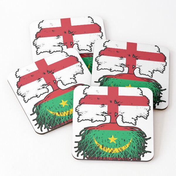 Item preview, Mauritania Mauritanian English England Tree Roots Flag designed and sold by FlagX.