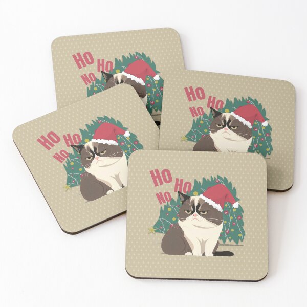Item preview, Santa Grumpy Cat - Ho Ho No - Funny Christmas Humor designed and sold by RetroPrism.