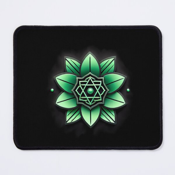 Item preview, Heart Chakra Symbol on Black Background – Embrace Love and Compassion designed and sold by SacredPractice.