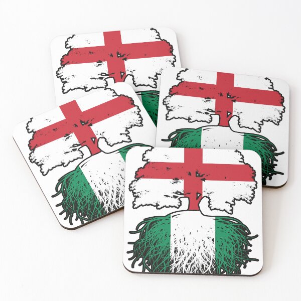 Item preview, Nigeria Nigerian English England Tree Roots Flag designed and sold by FlagX.