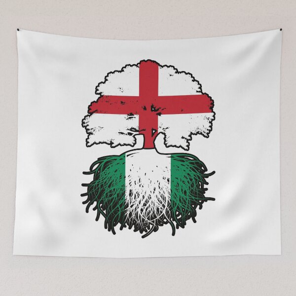 Item preview, Nigeria Nigerian English England Tree Roots Flag designed and sold by FlagX.
