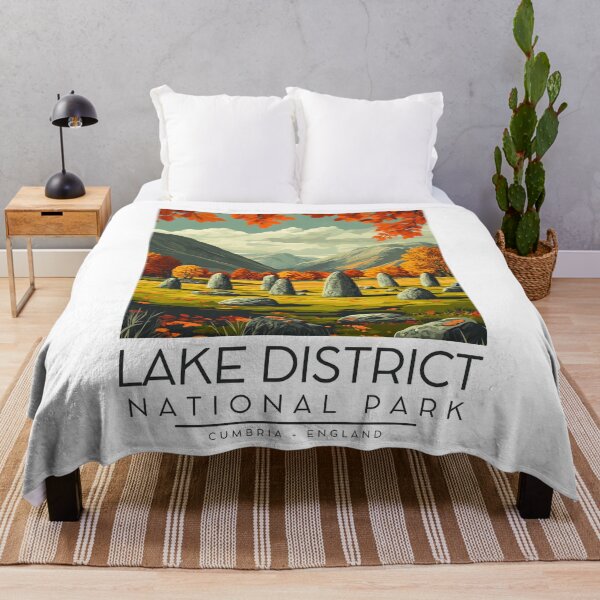 Item preview, A Vintage Illustration of Lake District National Park - Cumbria - England designed and sold by GoodOldVintage.