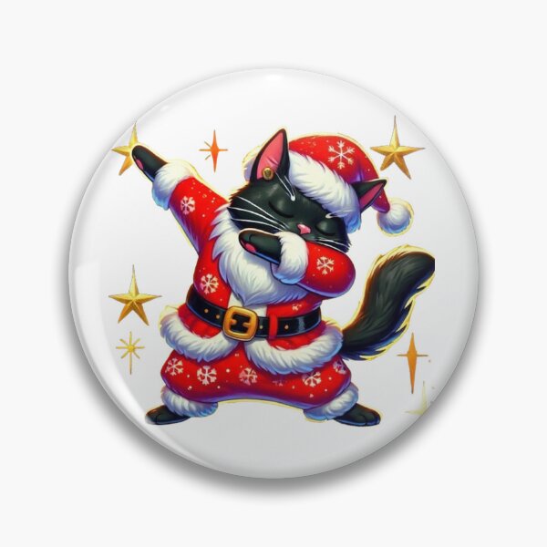 Item preview, Funny Christmas Dabbing Black Cat Kids Santa Boys & Girls designed and sold by SztylishDesigns.