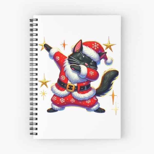 Item preview, Funny Christmas Dabbing Black Cat Kids Santa Boys & Girls designed and sold by SztylishDesigns.