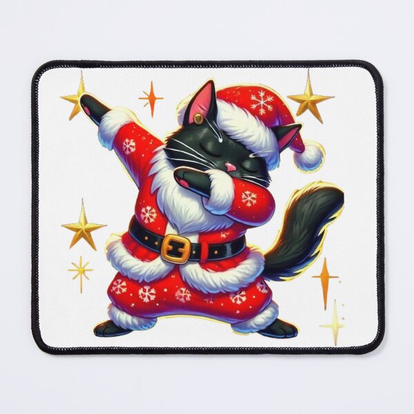 Item preview, Funny Christmas Dabbing Black Cat Kids Santa Boys & Girls designed and sold by SztylishDesigns.