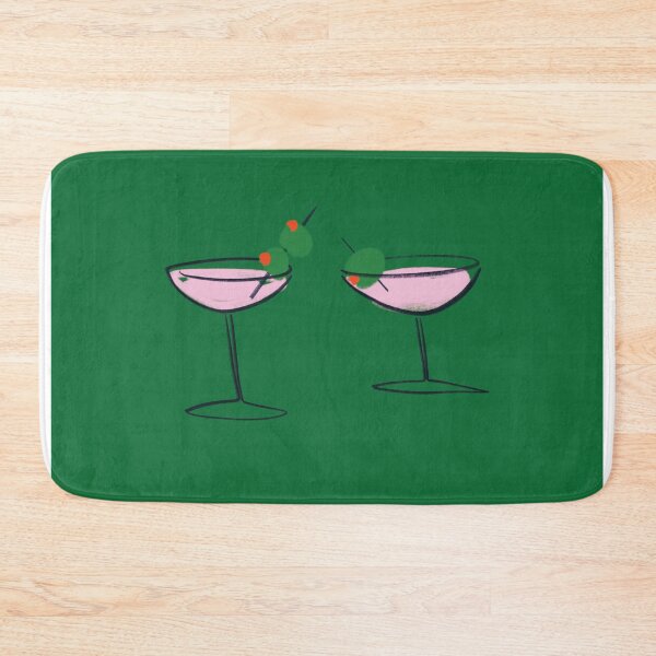 Item preview, Hand Drawn Dirty Martini, Pink and Green, Olives designed and sold by semprevivaco.