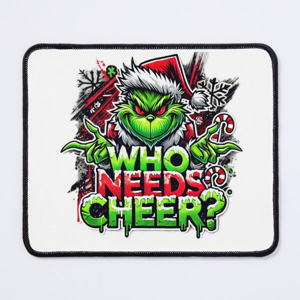Item preview, Who Needs Cheer - Edgy Grinch Christmas T-Shirt Design designed and sold by WooshiArt.