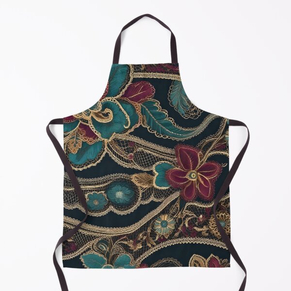 Item preview, Turquoise, Burgundy and Yellow Lace designed and sold by Ciervo Primavera.