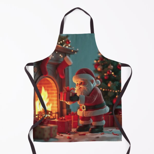 Artikelvorschau, Der Weihnachtsmann legt Geschenke unter einen Weihnachtsbaum neben einem Kamin. entworfen und verkauft von Mauricedm71.
