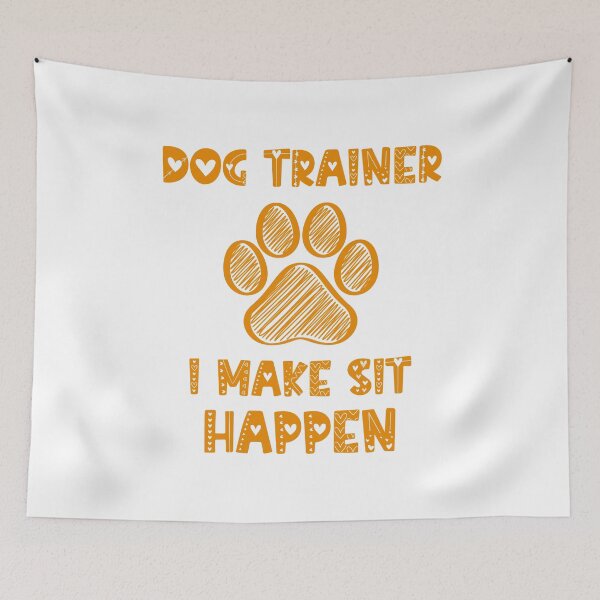 Item preview, Dog Trainer I Make Sit Happen Funny Pun Gift For A Dog Lover - White designed and sold by IT-Express.