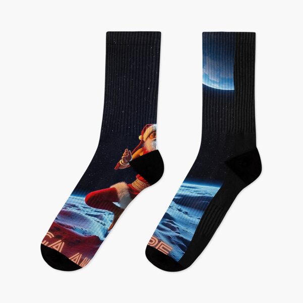 Artikelvorschau, Der lustige Weihnachtsmann macht Yoga im Weltraum – ein urkomisches Weihnachtsgeschenk entworfen und verkauft von My-Honey-Money.