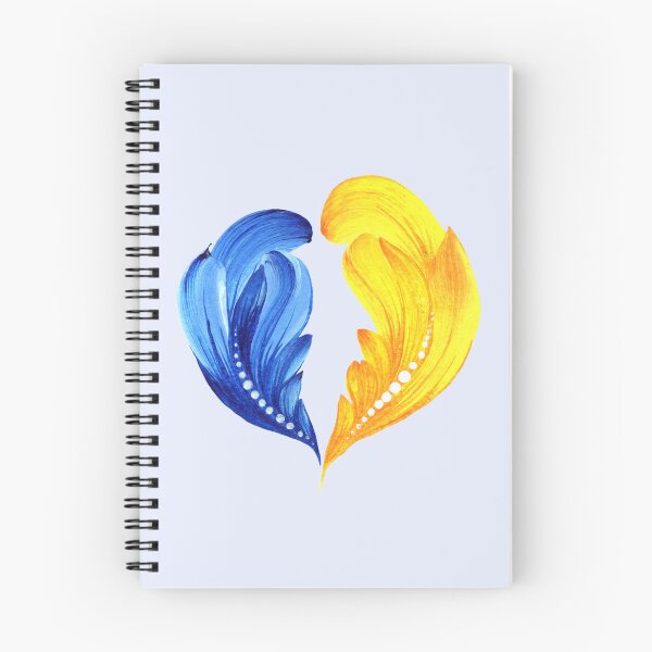 Item preview, Yellow blue  heart of Ukraine Petrykivka art author's drawing traditional art designed and sold by Sunflower-7.