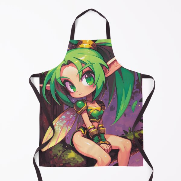 Item preview, Magical Green Forest Fairy Anime Girl designed and sold by bubblegoth.