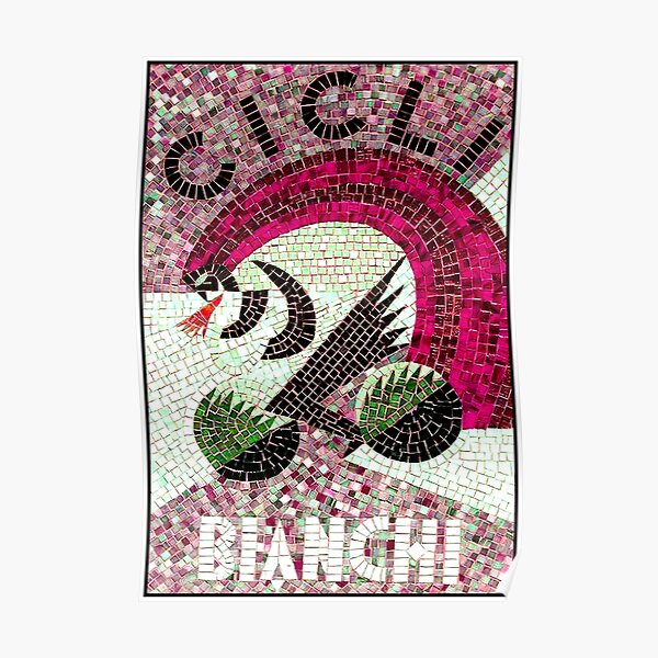 BICYCLE; Vintage Bianchi Mosaic Print Poster