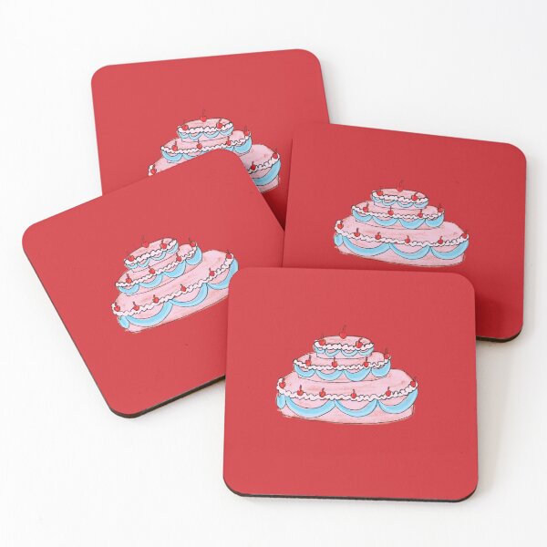 Item preview, Cherry Tiered Cake, Fancy Wedding Cake Illustration designed and sold by semprevivaco.