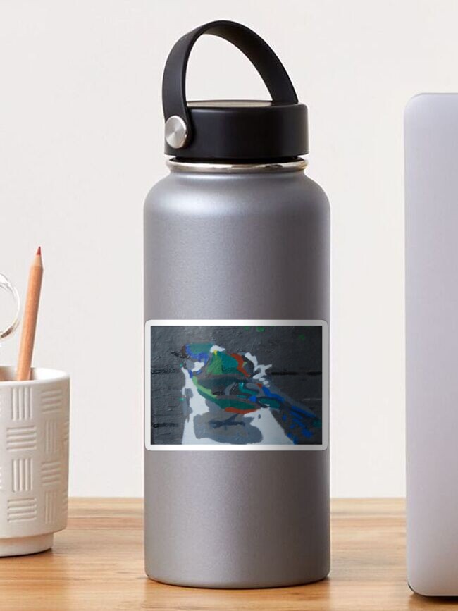 Thumbnail 1 of 3, Sticker, A small bird on a winter day designed and sold by artistDanJ.