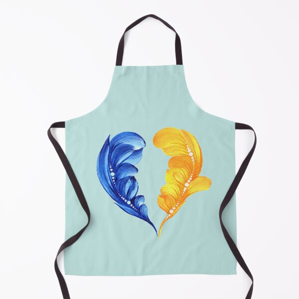 Item preview, Heart yellow blue   of Ukraine Petrykivka art author's drawing traditional art designed and sold by Sunflower-7.
