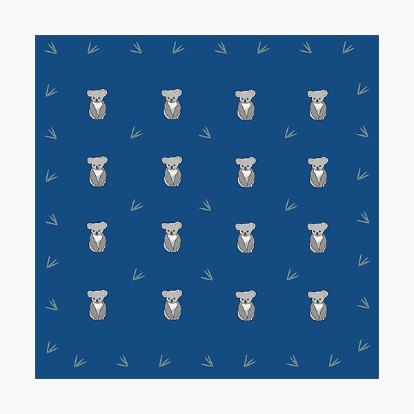 CK...Cute Koala, blue repeat Photographic Print