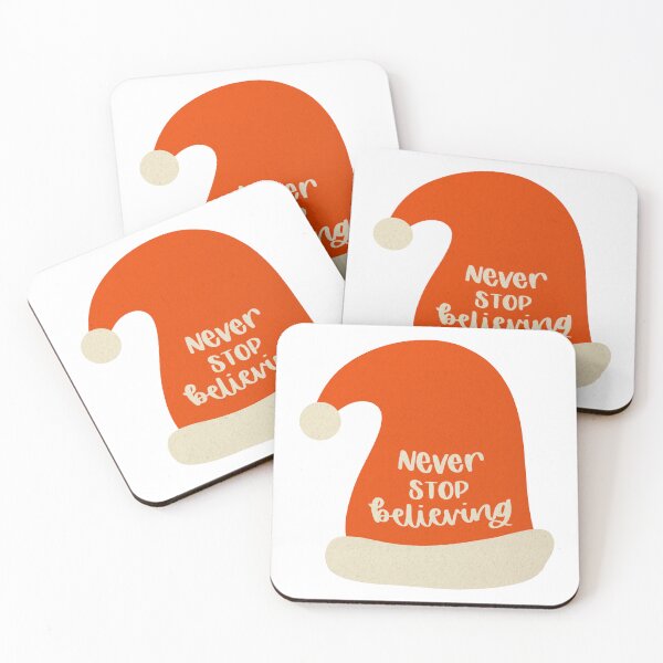 Item preview, Cute Santa Hat 'Never Stop Believing' designed and sold by madebyleanna.