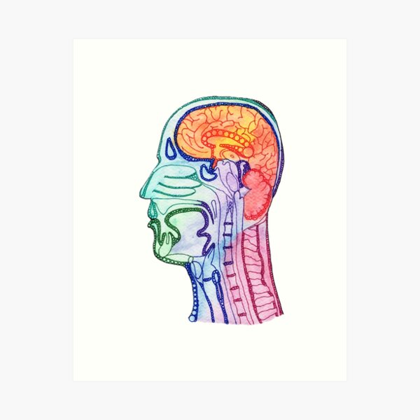 Item preview, Head & Neck, Watercolor and Ink designed and sold by ellisartstudio.